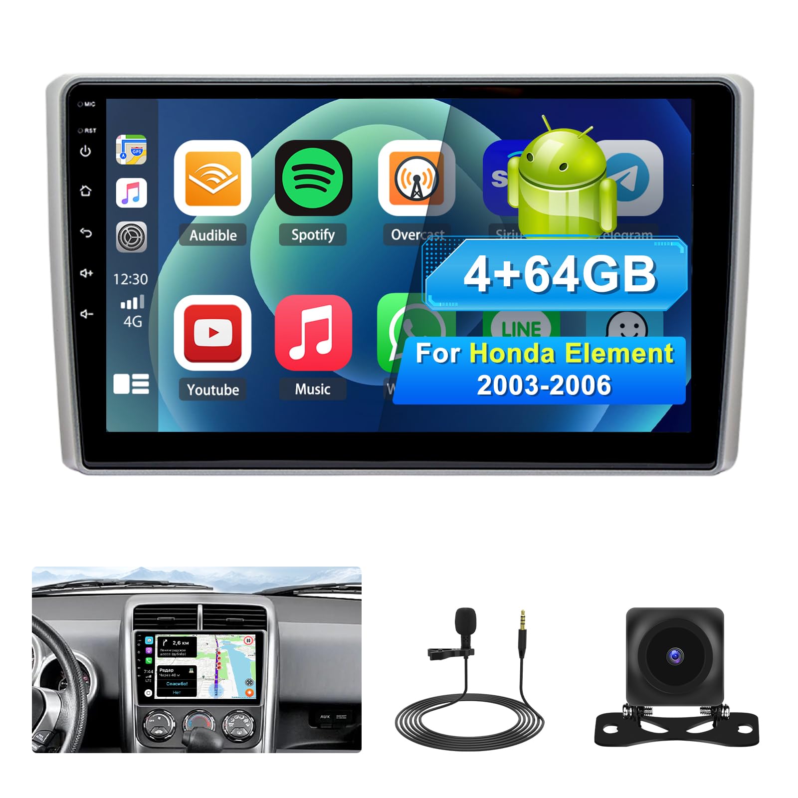Amazon.com: 4G+64G Car Radio Upgrade for Honda Element 2003 2004
